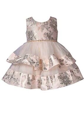 Bonnie Jean Toddler Girls Pink  Fit + Flare Fancy Dress 2T